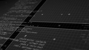 Animation of globe, computer language and human digital brain over black background. Digitally generated, hologram, globalization, coding, programming language, artificial intelligence and technology. - Powered by Shutterstock - Get 15% off with code: PIKWIZARD15