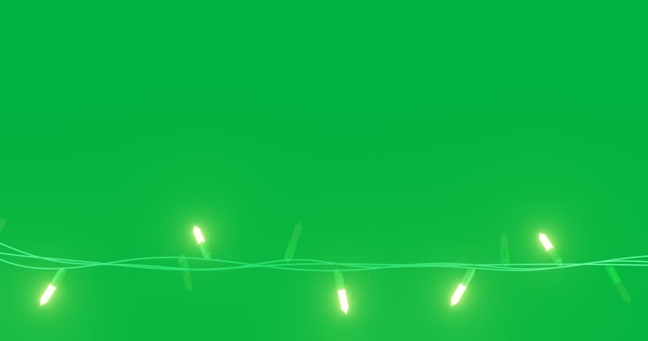 Animation of flickering christmas fairy lights on transparent background. Christmas, tradition and celebration concept digitally generated video.