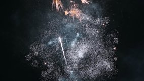 colorful festive fireworks for New Year celebrations on background of the night sky - Powered by Shutterstock - Get 15% off with code: PIKWIZARD15