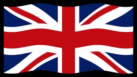 Union Jack flag waves as animated financial line graphs appear, showing fluctuating market trends - Powered by Shutterstock - Get 15% off with code: PIKWIZARD15
