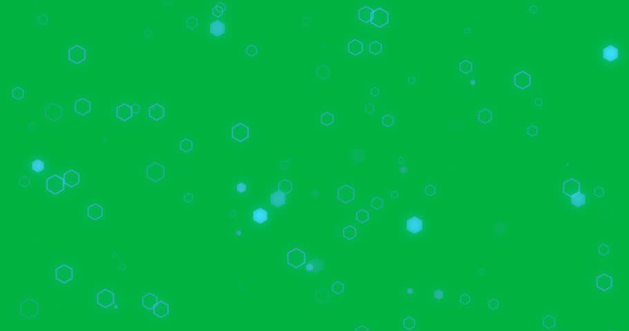 Animation of blue hexagons on transparent background. Medicine, healthcare, pattern and digital interface concept digitally generated video.