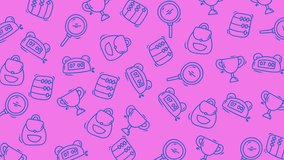 Dynamic back-to-school animation featuring playful icons encourages learning and achievement. Ideal for education resources, classroom decor, and student motivation. - Powered by Shutterstock - Get 15% off with code: PIKWIZARD15