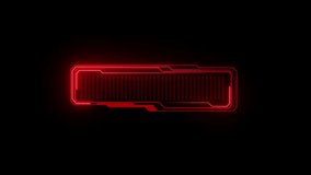 Sci- Fi Red Neon Loading Bar Element with Digital Interface on Black progress bar futuristic - Powered by Shutterstock - Get 15% off with code: PIKWIZARD15