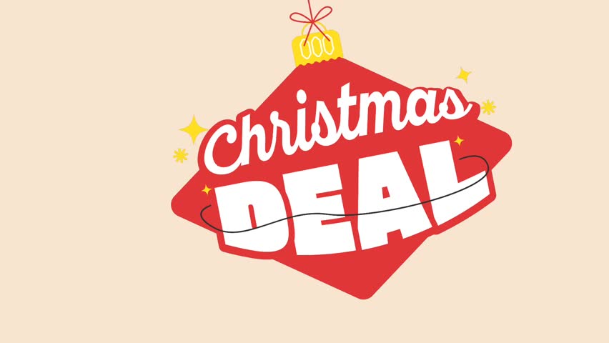 Christmas Deal Animated Video, Christmas Sale offer advertising Clip, big deal big Christmas Offer, Holiday offer video animation.