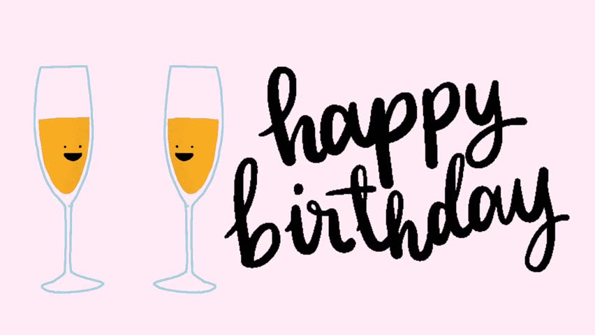 Happy Birthday Cheers Video Clip, HBD Animated Video