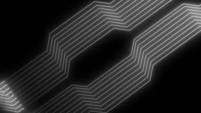 Abstract Geometric Circuit Board Pattern with White Glowing Lines on Black Background image photo - Powered by Shutterstock - Get 15% off with code: PIKWIZARD15
