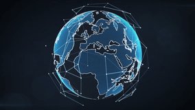 Metaverse holographic globe space connection. Science fiction, artificial intelligence, 3d World map network connection Hi-tech Cyber digital technology concept. - Powered by Shutterstock - Get 15% off with code: PIKWIZARD15