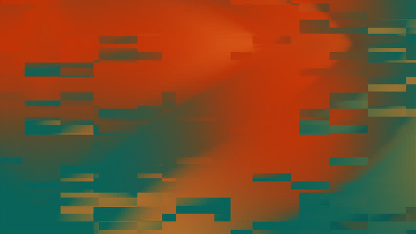 Orange Teal Abstract Backgrounds With Overlay Glitch, Perfect For Theater, Event Promotions, Festive Backgrounds, Party Invitations, Performance Advertisements