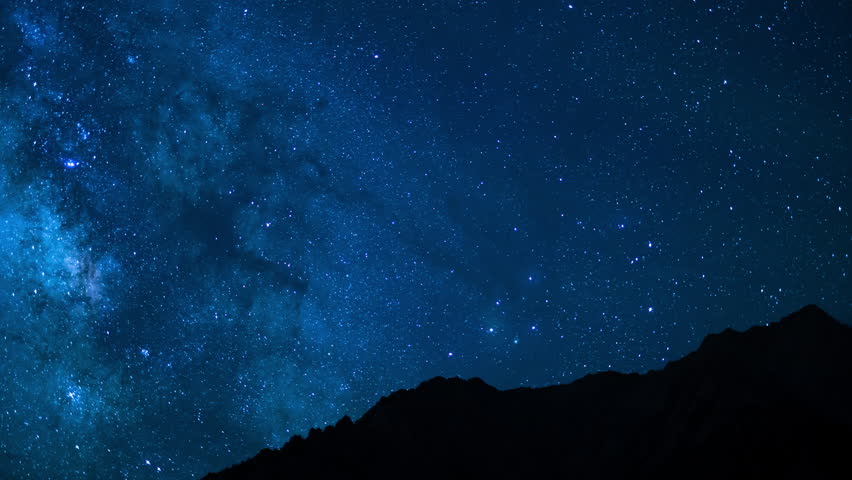 Delta Aquarids Meteor Shower and Milky Way Galaxy Clouds 50mm South Sky Tilt Up Over Mt Whitney Blue Sierra Nevada California