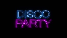 Disco party neon text animation, on black background 4k video. Disco party music text animation background. and creating a stunning 4k video.	
 - Powered by Shutterstock - Get 15% off with code: PIKWIZARD15