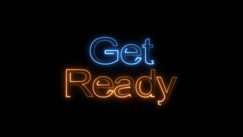 Animation of Get ready neon text icon, black background. Glowing neon text welcome back my channel. and creating a stunning 4k video.	
 - Powered by Shutterstock - Get 15% off with code: PIKWIZARD15