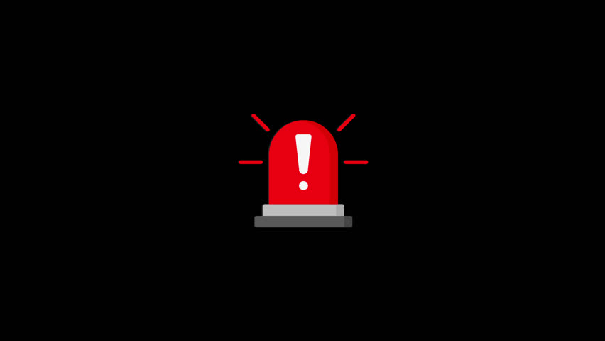 Emergency Alert Siren Warning Alarm Icon Animation