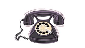 Old fashioned phone ringing animation. - Powered by Shutterstock - Get 15% off with code: PIKWIZARD15