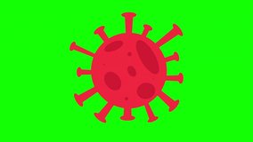 Animated Red Virus Cell on Green Screen Background. Animation motion graphic with chroma green screen clip template 4k. Free stock Footage Video 4K - Powered by Shutterstock - Get 15% off with code: PIKWIZARD15