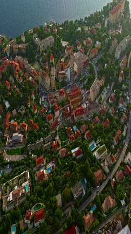  Aerial view of Cap dAil on French Riviera near Monaco 