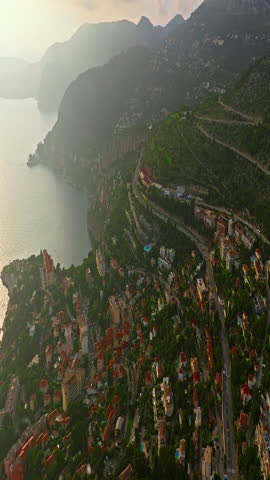 Aerial view of Cap dAil on French Riviera near Monaco 