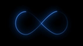 Infinity Sign Neon Glow Animation | Mathematical Symbol in Motion | Looping Light Effect Video - Powered by Shutterstock - Get 15% off with code: PIKWIZARD15
