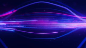 Big data light speed flow avoid the center. Abstract digital data stream of quantum computing. Cyberspace of qubit trail waves. Modern tech information transmission. - Powered by Shutterstock - Get 15% off with code: PIKWIZARD15