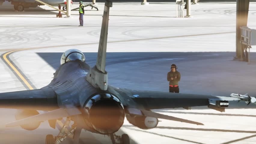 F-16 Fighting Falcon aircraft into a flow through during Beverly Pack 25-1 at Kunsan Air Base, Republic of Korea, Jan. 14, 2025. 