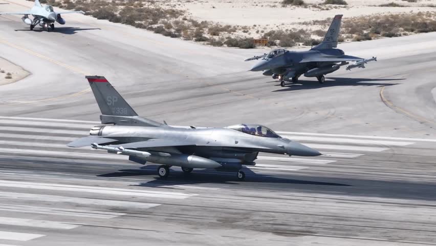 F-16 fighter jets at King Abdulaziz Air Base, Dhahran, Saudi Arabia, January 25, 2025