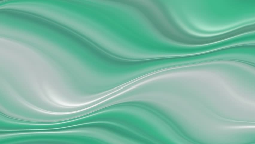 Soft flowing waves in green shades with a smooth finish.