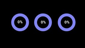 Animated Pie Chart Showing 75%, 50%, and 30% Data Segments, Business Infographic Visualization - Powered by Shutterstock - Get 15% off with code: PIKWIZARD15