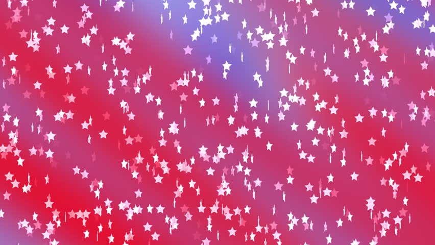 Bright, shimmering white star particles move across a vibrant patriotic red, white, and blue gradient. Perfect background for national holidays and events - Powered by Shutterstock - Get 15% off with code: PIKWIZARD15