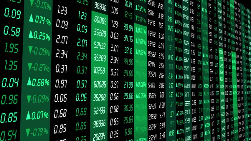 Changing stock prices in the stock market
