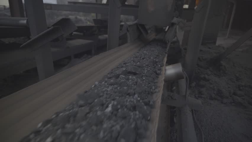 Conveyor belt transporting coal, Coal preparation plant in Bokaro, Jharkhand