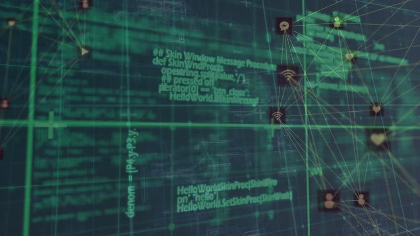 Animation of abstract shape pattern design over globes of digital icons spinning and data processing. Global networking and business technology concept - Powered by Shutterstock - Get 15% off with code: PIKWIZARD15