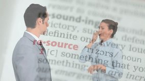 Animation of texts over diverse business people wearing face mask at office. Global business, finances and digital interface concept digitally generated video. - Powered by Shutterstock - Get 15% off with code: PIKWIZARD15