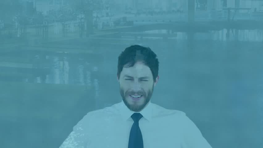 Animation of data processing and question marks over caucasian businessman thinking. Global business, finance, computing and data processing concept digitally generated video. - Powered by Shutterstock - Get 15% off with code: PIKWIZARD15