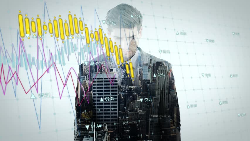 An animation of a businessman thinking on a cityscape background. Global business digital interface technology and networking concept digitally generated video. - Powered by Shutterstock - Get 15% off with code: PIKWIZARD15