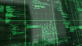 Animation of grid pattern over computer programming language against black background. Digitally generated, hologram, coding, machine learning, illustration, abstract and technology concept. - Powered by Shutterstock - Get 15% off with code: PIKWIZARD15