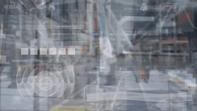 Animation of data processing over male engineer writing on clipboard at factory against city traffic. Computer interface and business technology concept - Powered by Shutterstock - Get 15% off with code: PIKWIZARD15