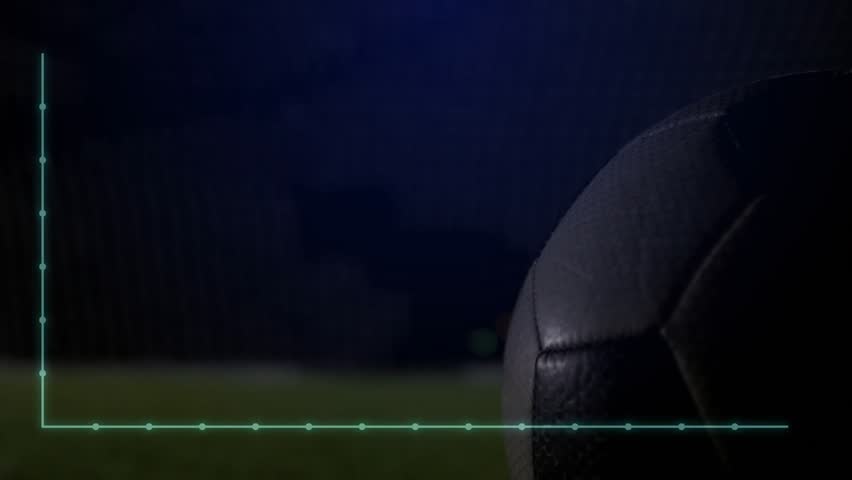 Performance graph trending causing foot striking soccer ball on pitch and goalkeeper diving saving. Sports, analytics, action, stadium, competition, agility, strategy - Powered by Shutterstock - Get 15% off with code: PIKWIZARD15
