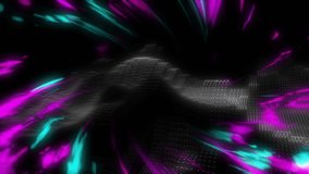 Binary digits coalescing and magenta-teal streaks swirling forming 3D wave visualizing data flow. Technology, data, digital, cyberspace, futuristic, abstract, visualization - Powered by Shutterstock - Get 15% off with code: PIKWIZARD15