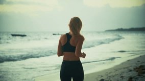 Woman Running Along Waterfront. Female Athlete Jogging Outdoors, Morning Cardio Workout, Healthy Lifestyle And Fitness Training, Sporty Girl In Activewear Physical Wellness Routine, Endurance Exercise - Powered by Shutterstock - Get 15% off with code: PIKWIZARD15