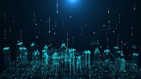 Cloud computing and IoT data flow through a modern data center, visualizing digital connectivity, information transmission, and smart technology. - Powered by Shutterstock - Get 15% off with code: PIKWIZARD15