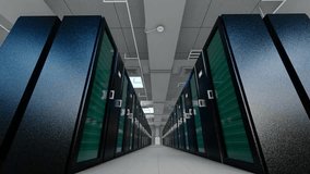 Modern server room representing cloud computing and big data storage, highlighting advanced technology, digital infrastructure, and high-performance data management systems. - Powered by Shutterstock - Get 15% off with code: PIKWIZARD15