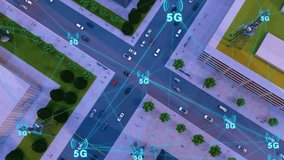 Urban scene with new-energy electric vehicles integrated with smart transportation systems and 5G network technology, showcasing modern sustainable mobility and innovation. - Powered by Shutterstock - Get 15% off with code: PIKWIZARD15