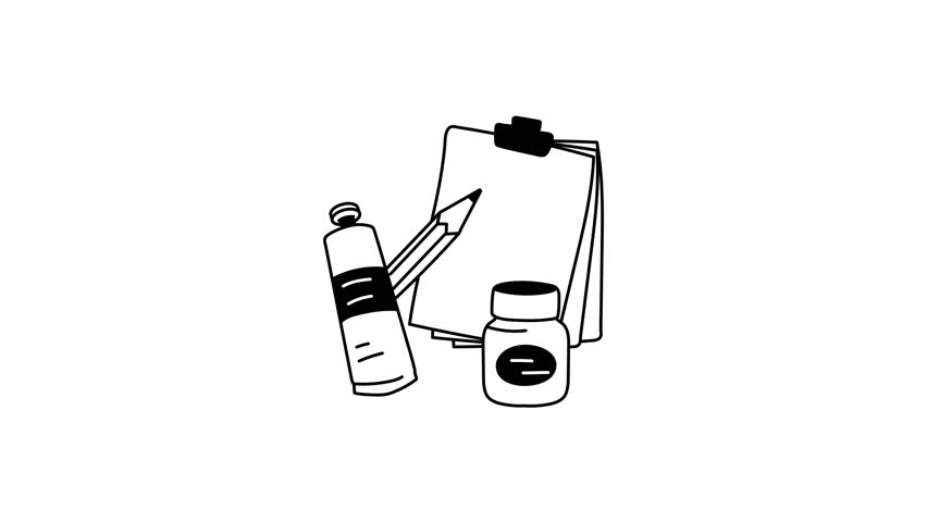 animated icon of an art portfolio, ideal for storing and showcasing artwork