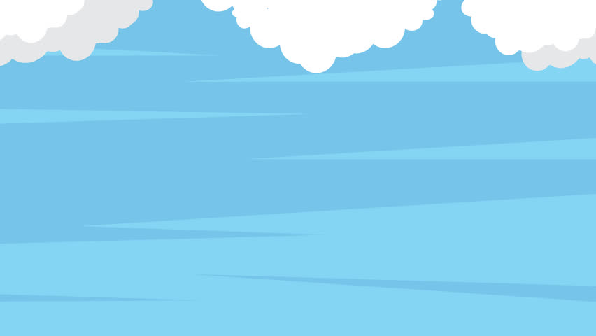 London Gatwick Airport Animation. Flat animation of an airplane flying above the clouds with a Gatwick Airport sign. Suitable for 2d animation travel videos, and tourism motion graphics.