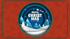 Animated 4K Christmas video in paper cut style featuring snowy mountains, pine trees, and falling snowflakes. Perfect for holiday greetings, festive intros, winter promotions, and digital cards. - Powered by Shutterstock - Get 15% off with code: PIKWIZARD15