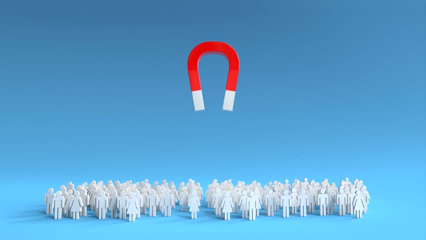 Magnets attracting customers, Business strategy, Recruitment magnet people figures