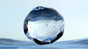 Transparent 3D molecules, liquid gel drop, bubbles. Cosmetic products for skin care, hyaluronic. Abstract animation video pattern. Healthcare and medicine designs concept,beauty. - Powered by Shutterstock - Get 15% off with code: PIKWIZARD15