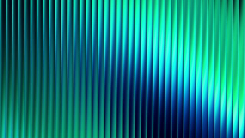 Futuristic neon waves of blue green gradient flow in endless dance of light and motion with fractal glass glowing effect. Bold dynamic design blending smooth tones and radiant colors. Seamless loop 4K