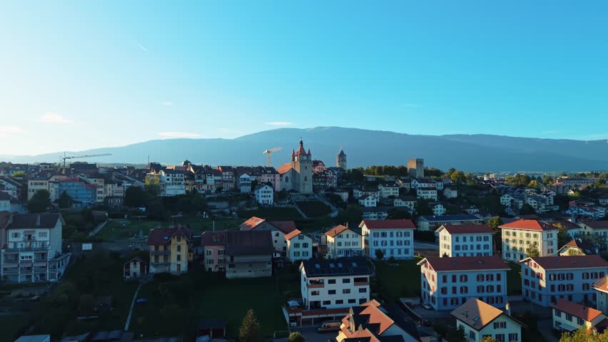 Aerial view of Orbe