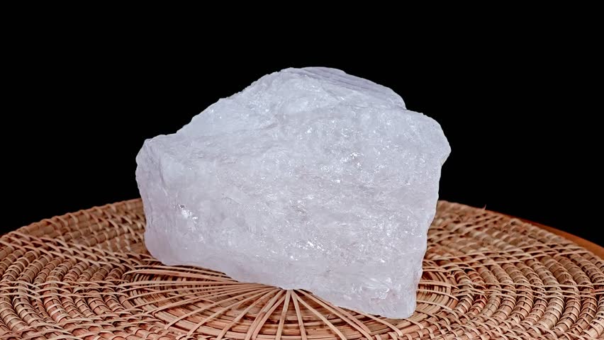 Crystal clear alum stones or Potassium alum.
