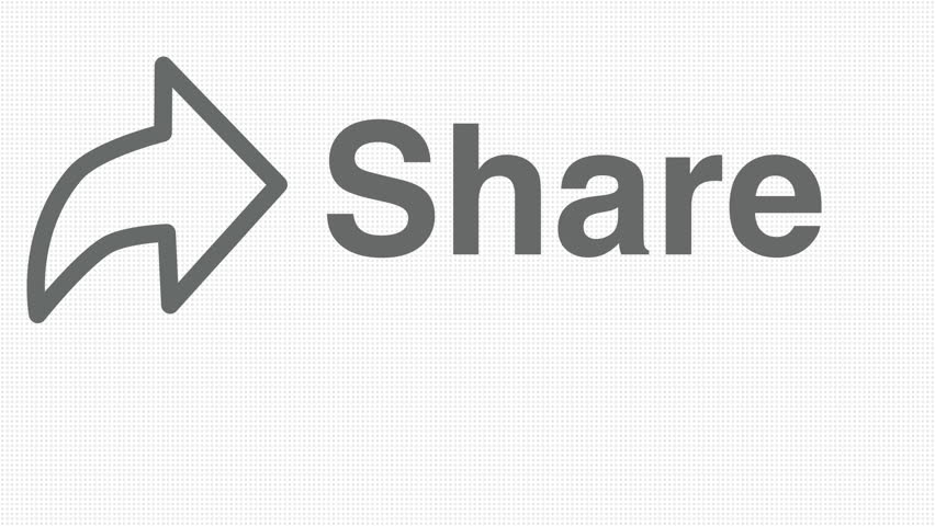 Cursor hand pointer clicks social share link icon Animation